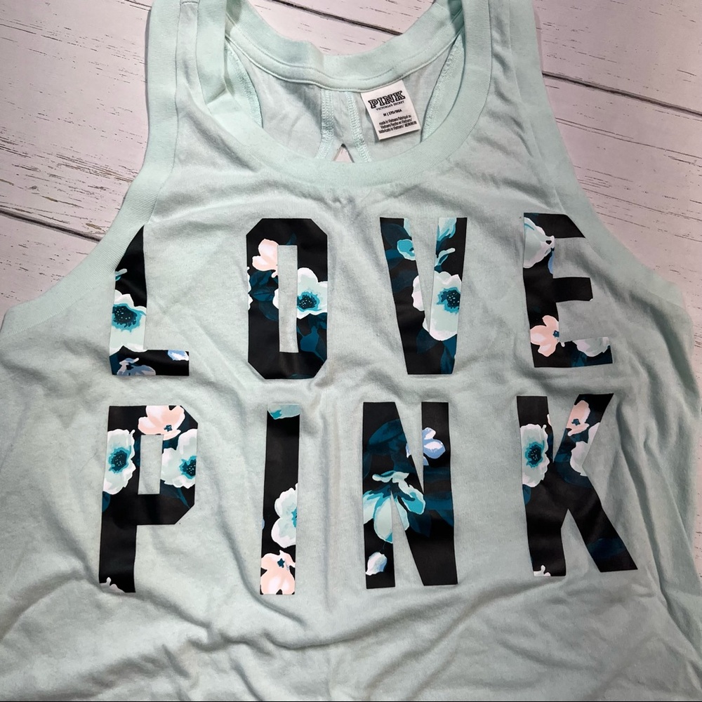 Victorias Secret Love Pink Tank Top Size Medium - Picture 3 of 5